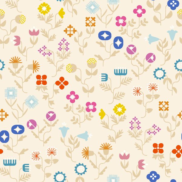 Moda Fabrics - Rashida Coleman Hale - Salutations - Forget Me Not in Natural