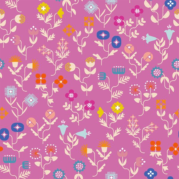 Moda Fabrics - Rashida Coleman Hale - Salutations - Forget Me Not in Heliotrope