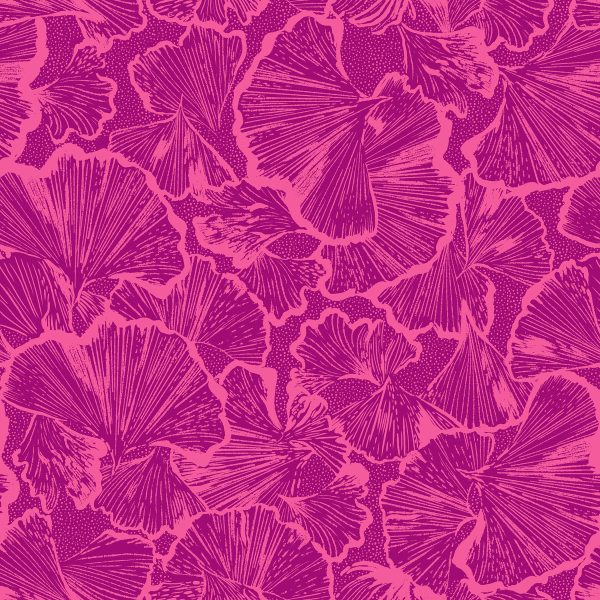 Moda Fabrics - Sarah Watts - Glow Garden - Ginko Florals in Light Berry