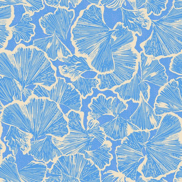 Moda Fabrics - Sarah Watts - Glow Garden - Ginko Florals in Lindley Blue