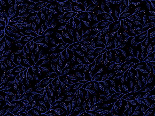 Moda Fabrics - Sarah Watts - Glow Garden - Wandering Vine in Black