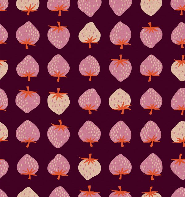Ruby Star Society - Kimberly Kight - Strawberry - Strawberry in Deep Plum (Canvas)
