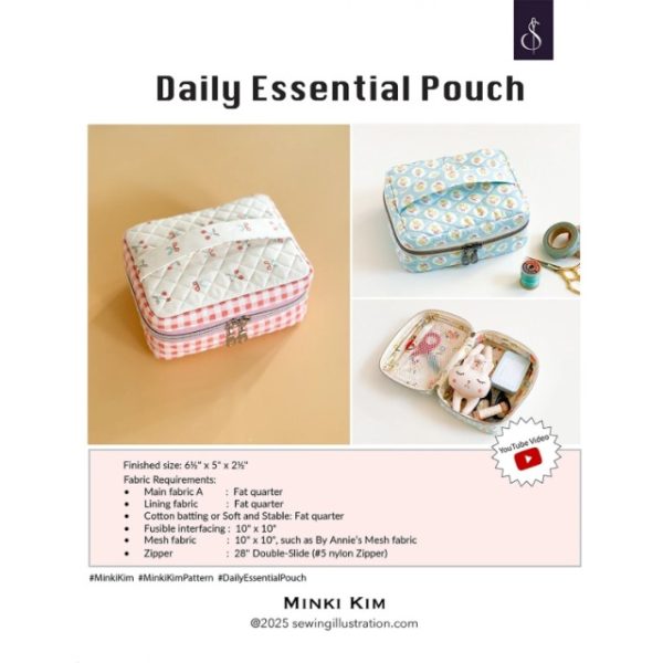 Schnittmuster Tasche "Daily Essential Pouch" von Sewing Illustration (englisch)