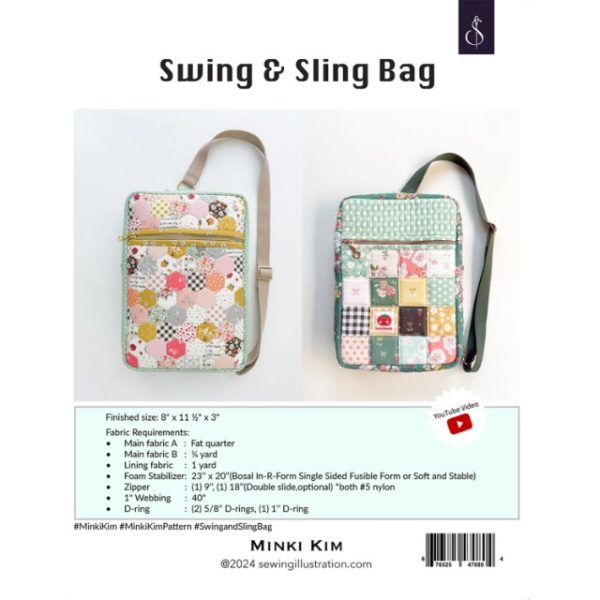 Schnittmuster Tasche "Swing and Sling Bag" von Sewing Illustration (englisch)