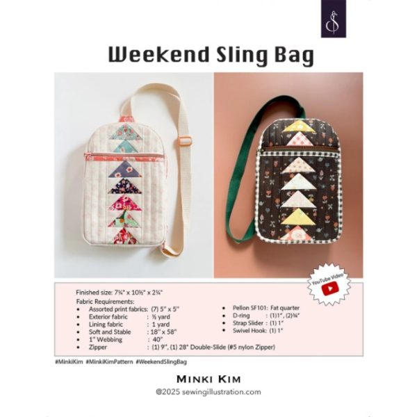 Schnittmuster Tasche "Weekend Sling Bag" von Sewing Illustration (englisch)