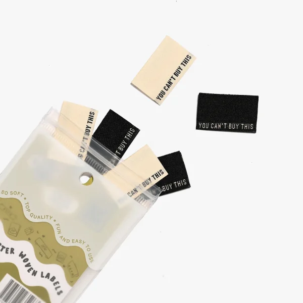 Webetiketten von Kylie and the Machine: You can't buy this - Matt Creme/Black (6 Stück)