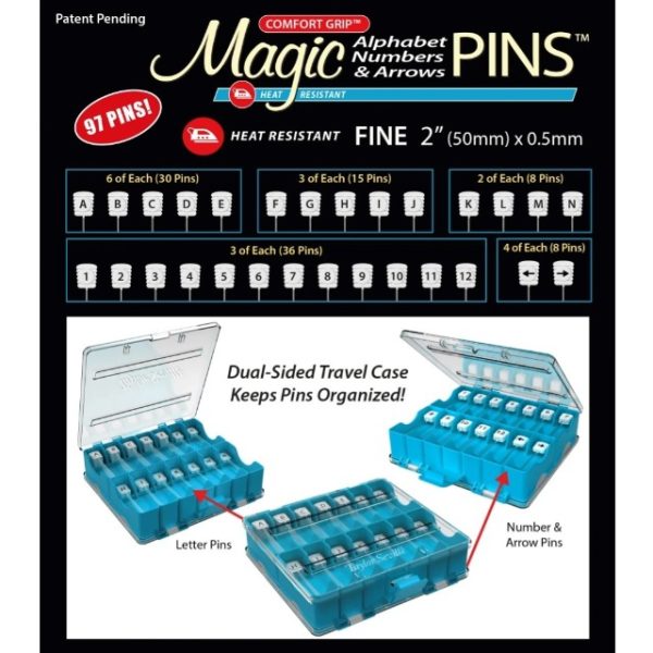 Magic Pins mit Alphabet, Zahlen und Pfeilen