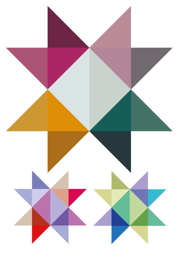 Bügelbild - A4 Bogen - Design "Big Stars"