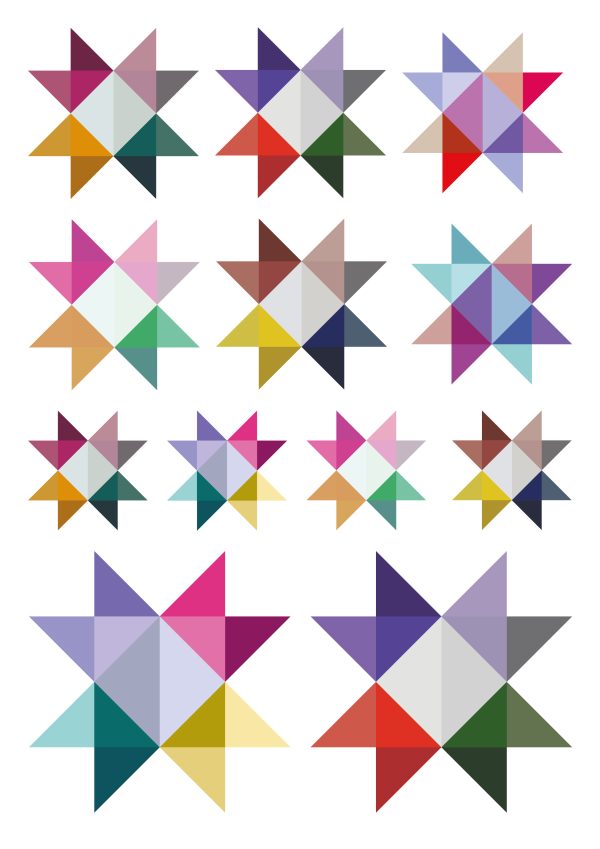 Bügelbild - A4 Bogen - Design "Small Stars"