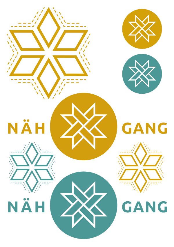 Bügelbild - A4 Bogen - Design  "Nähgang"