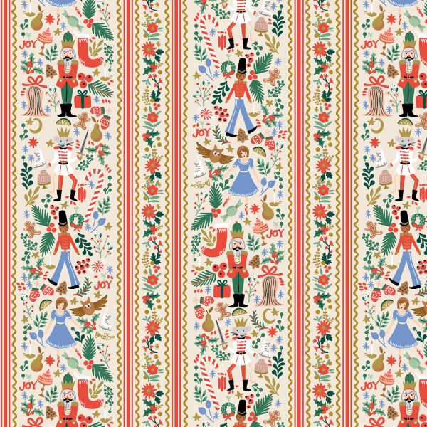 Rifle Paper Co. - Holiday Classics - Holly Jolly Nutcracker in Cream And Metallic Gold