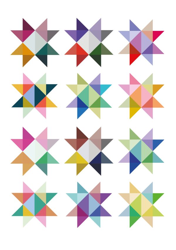 Rub on Aufkleber - A5 Bogen - Design "Small Stars"