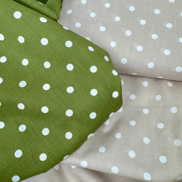Kokka - Suplima Premium Cotton Dot - Grün – Bild 2