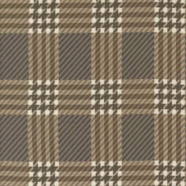 Moda Fabrics - Primitive Gatherings - Prairie Gatherings Flannel - Window Pane in Teak
