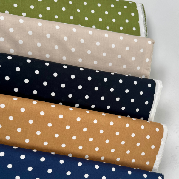 Kokka - Suplima Premium Cotton Dot - Camel – Bild 3