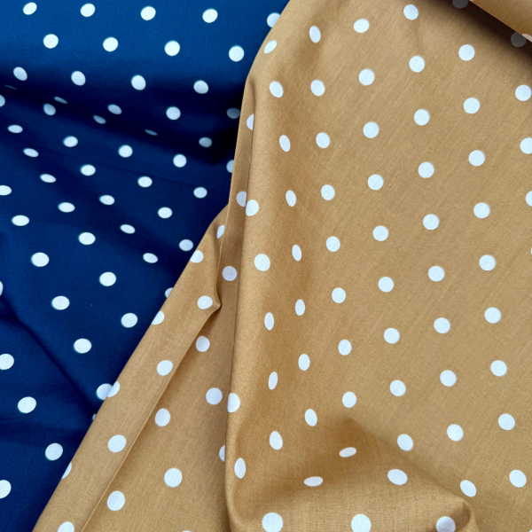 Kokka - Suplima Premium Cotton Dot - Camel – Bild 2