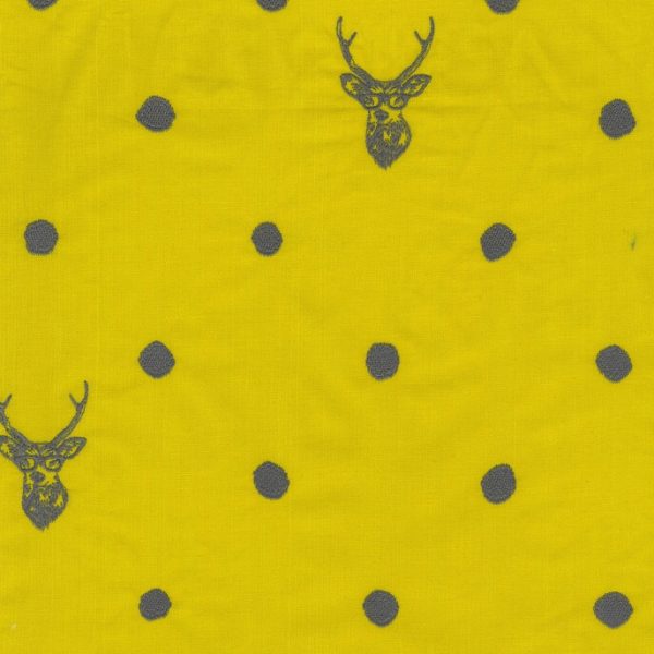 Kokka - Hirsch Polka Dots - Gelb (Double Gauze)