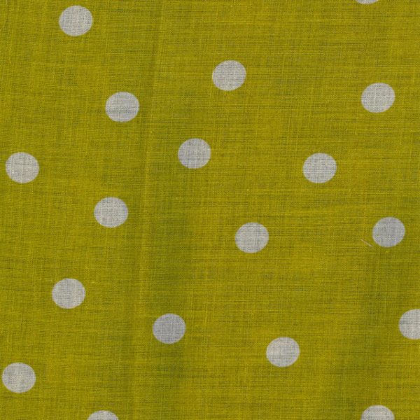 Kokka - Linen Sheeting Dots in Gelb/Weiß