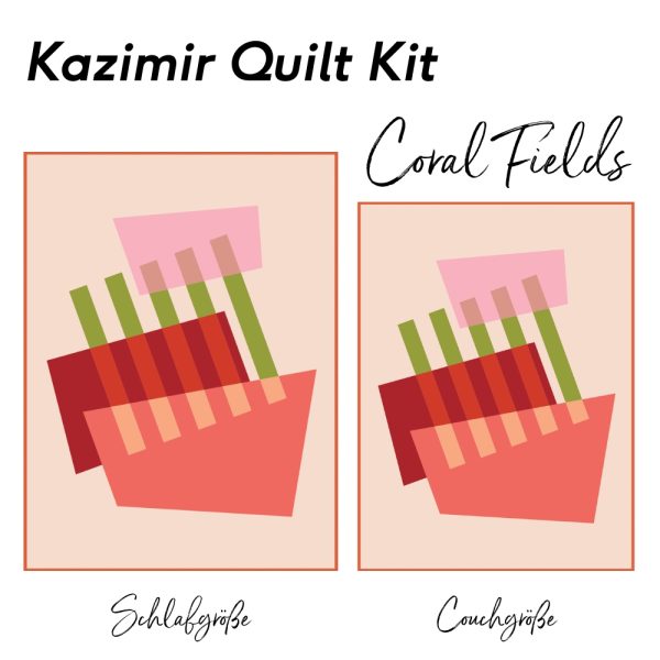 Vorverkauf - Kazimir Quilt Kit – Coral Fields (bis 17.09.2025)