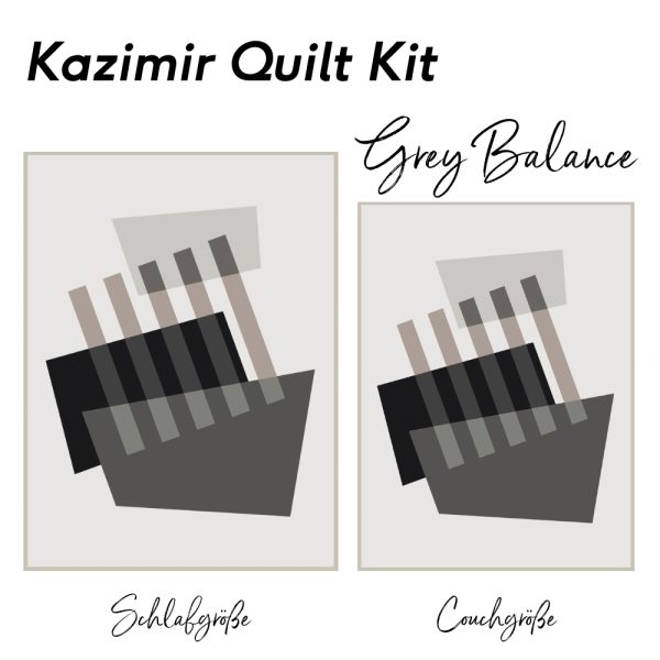 Vorverkauf - Kazimir Quilt Kit – Grey Balance (bis 17.09.2025)