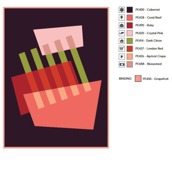 Kazimir Quilt Kit – Coral Fields (Lieferzeit ca. 4 Wochen) – Bild 6