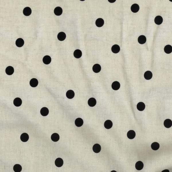 Kokka - CL Sheeting Dots in Weiß/Schwarz