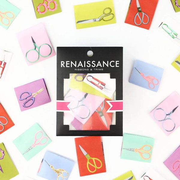 Webestiketten von Renaissance Ribbons Inc: Snip Snip (8 Stück)