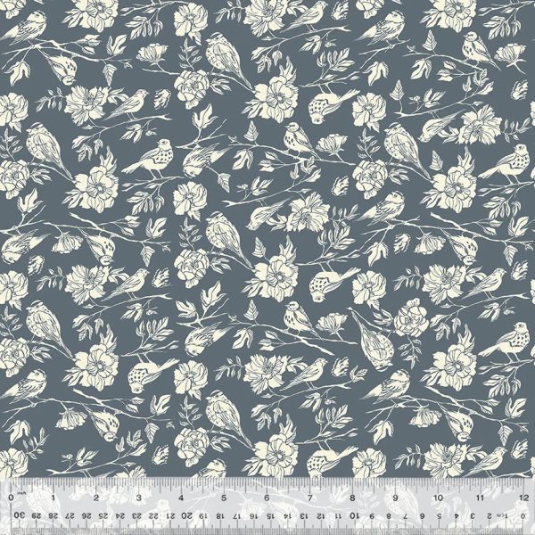 Windham Fabrics - Jennifer Moore/Monaluna - Lush Life - Birdsong in Periwinkle