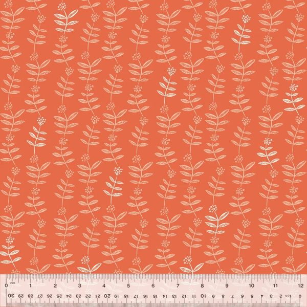 Windham Fabrics - Jennifer Moore/Monaluna - Lush Life - Flower Chain in Coral