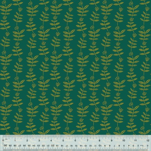 Windham Fabrics - Jennifer Moore/Monaluna - Lush Life - Flower Chain in Teal