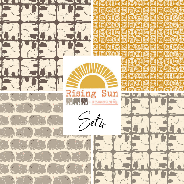 Cotton+Steel - Loes van Oosten - Rising Sun - Fat Quarter Set 4 (4-teilig)