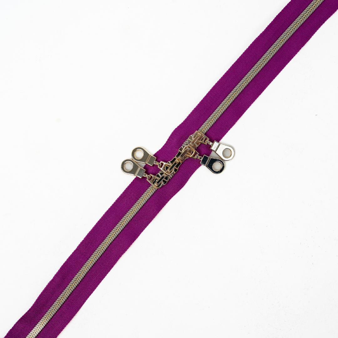 Premium Reißverschluss - 120cm - Purple Wine mit Zipper Tokio