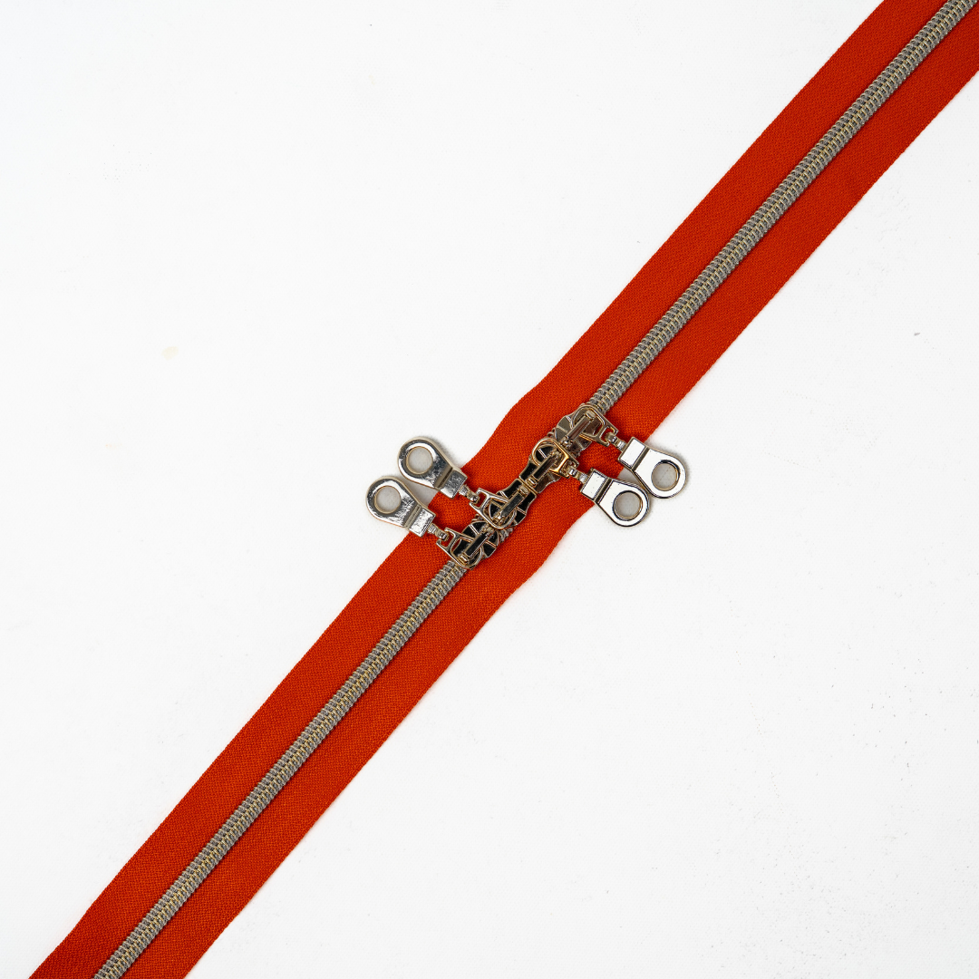 Premium Reißverschluss - 120cm - Burnt Orange mit Zipper Tokio