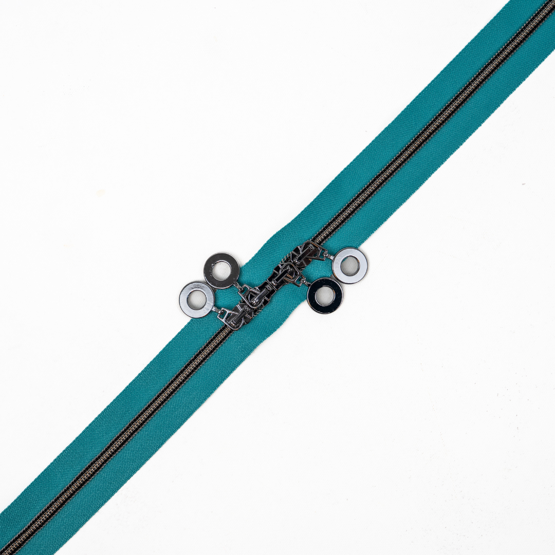 Premium Reißverschlüsse - 120cm - Spirit in Gunmetal mit Donut-Zipper