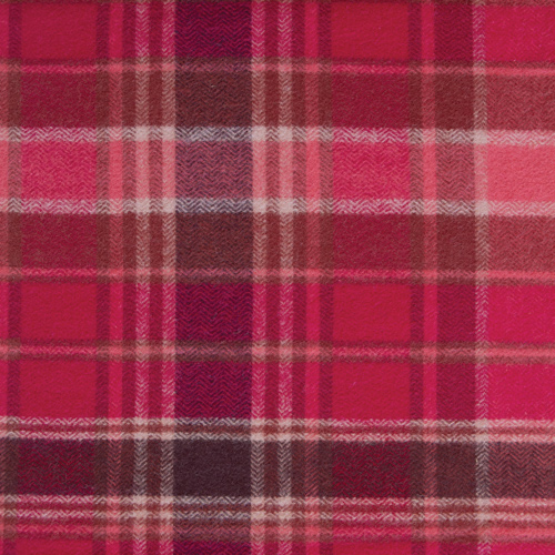 Art Gallery Flanell - Highlands Flannel - Chevron Plaid Cranberry